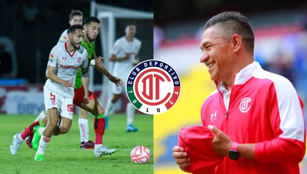 El técnico escarlata sonríe tras el jugador que se incorpora a los Diablos