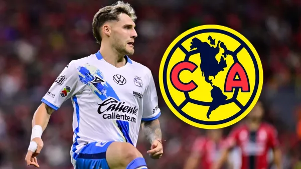 Emiliano Gómez durante un partido de Puebla