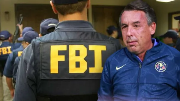 Emilio Azcárraga y de fondo agentes del FBI (Foto: Milenio)