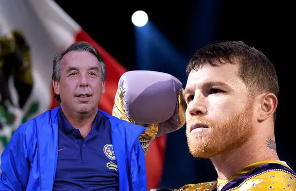Emilio Azcárraga y Saúl Álvarez/Foto Getty Images.