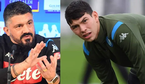 En Italia filtran que Hirving Lozano quiso salir de la cancha tras sentir el fuerte tirón y Gennaro Gattuso le obligó a quedarse.