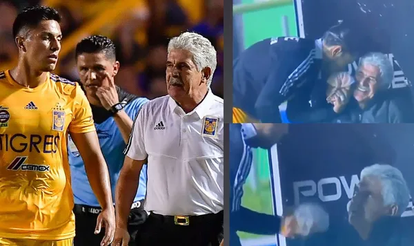 En redes sociales se hizo viral un video en el que se ve a Salcedo charlando con el Tuca pero llama la atención el cambio de gesto del entrenador, tras la charla.