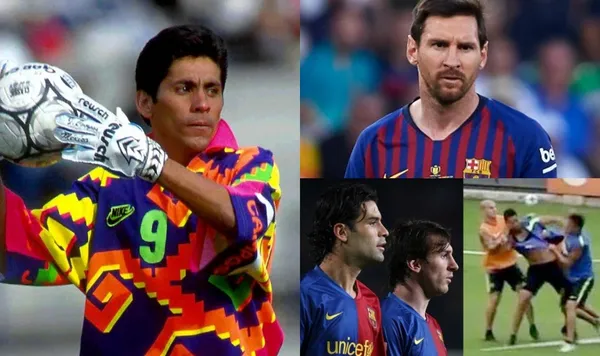 En su momento, Lionel Messi fue a los golpes con Rafa Márquez, esta en cambio fue la reacción cuando conoció por primera vez a Jorge Campos.