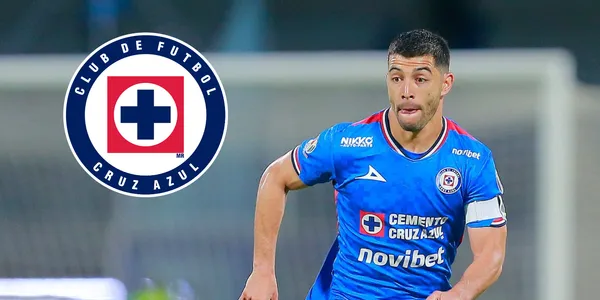 Erik Lira junto al escudo de Cruz Azul / FOTO GETTY IMAGES
