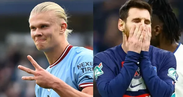 Erling Haaland muestra que es un jugador determinante, lo que Messi no fue en la serie uno a uno en Champions League.