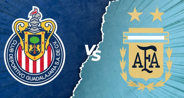 Escudos de Chivas y de la selección de Argentina (Fuente: Estadio)