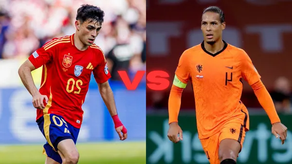 España vs Países Bajos | Fotos: @VirgilvDijk y @Pedri