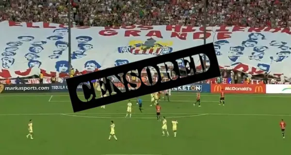 Esto fue lo que hizo la televisora cuando se desplegó el tifo que ahora genera controversia y que fue censurado.