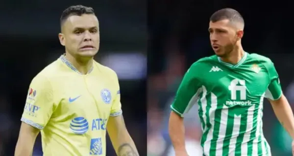 Ex jugadores del América en el campo de juego, Rodríguez uruguayo y Rodríguez argentino (Fuente: Soy Águila)