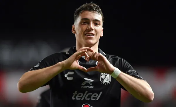 Federico Viñas festeja con su club, León en México (Fuente: Mexsports)