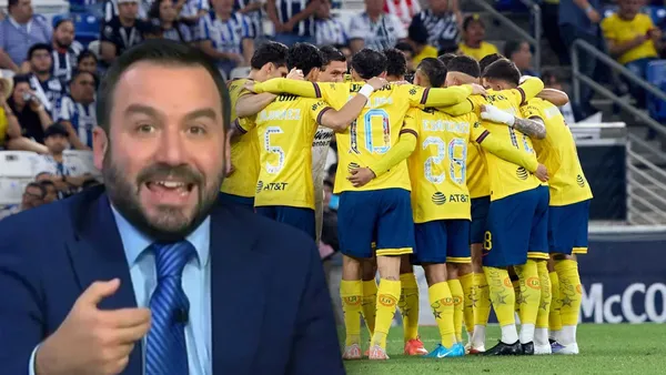 Fernando Cevallos y jugadores del Club América (Foto: FOX Sports y MEXSPORT)