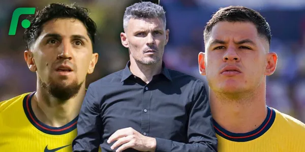 Fernando Ortiz y jugadores del América (Fuente: MEXSPORT)