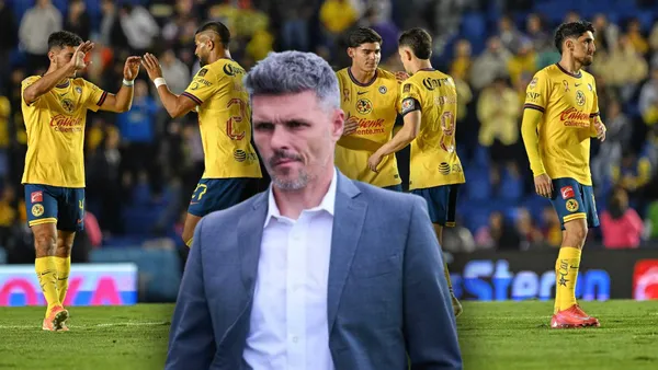 Fernando Ortiz y jugadores del Club América