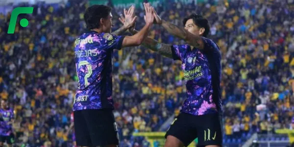 Festejo de Víctor Dávila con Alejandro Zendejas (Fuente: MEXSPORT)