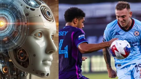 Foto: 20 Minutos y El Financiero / Inteligencia Artificial y Charlotte FC vs Cruz Azul.