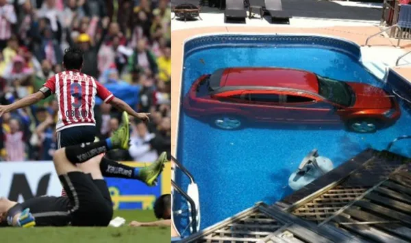 Fue uno de los grandes jugadores del rebaño sagrado, en una fiesta el futbolista metió su vehículo en una alberca.