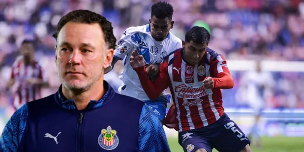 Gabriel Milito en el Puebla vs Chivas / FOTO X