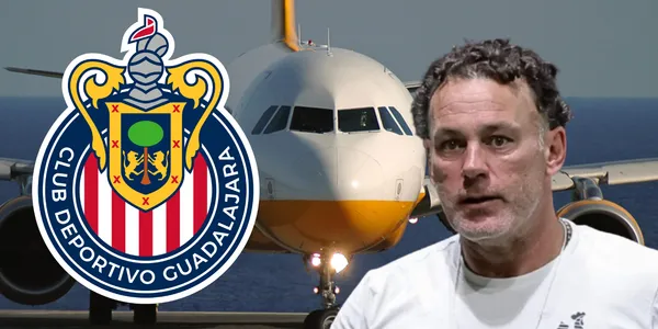 Gabriel Milito junto al escudo de Chivas / FOTO INSTAGRAM