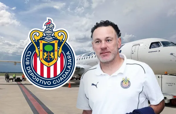 Gabriel Milito y escudo de Chivas/ Foto MSN.