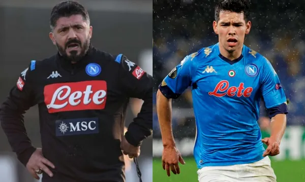 Gennaro Gattuso una vez más puso en entredicho el aporte de Hirving Lozano en el Nápoli.