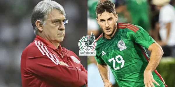 Gerardo Martino lo dejaría fuera de la Copa del Mundo y así reacciona Santi Giménez a medio partido de México vs Irak.