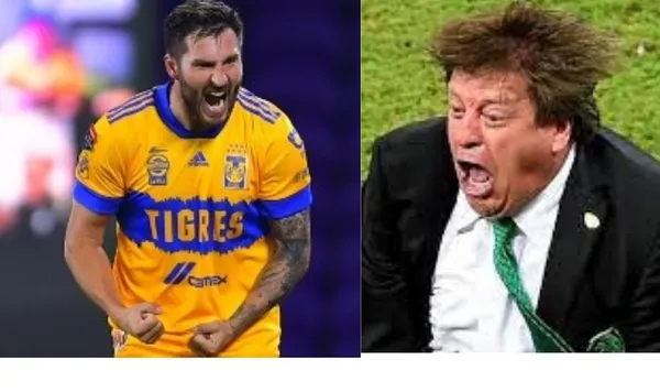 Gignac anotó el descuento para los Tigres y Miguel Herrera celebró con mucha euforia, pues el gol los deja vivos en la serie.