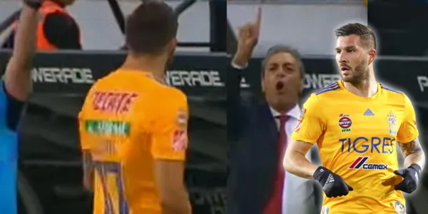 Gignac durante el duelo con las Chivas de Tomás Boy / Foto: Video TUDN