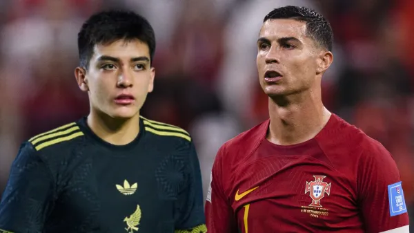 Gilberto Mora en la selección mexicana y Cristiano Ronaldo con Portugal