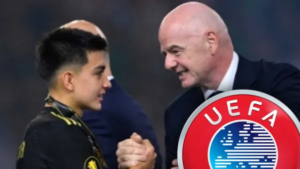 Gilberto Mora y Gianni Infantino