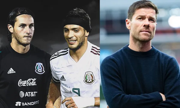 Giménez y Jiménez en la concentración mexicana, a la derecha, Alonso dirige un juego (Fuente: TUDN y la Razón)