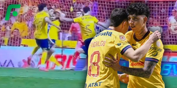 Gol del América ante Rayados (Fuente: MEXSPORT)