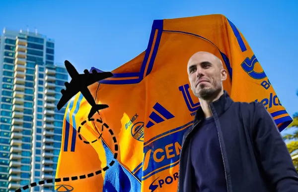 Guido Pizarro, trazo de avión y playera/ Foto Tigres.