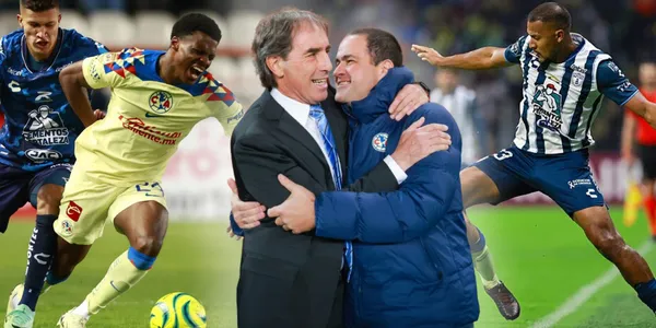 Guillermo Almada saluda con André Jardine en el Pachuca vs América / Foto: FOX Sports