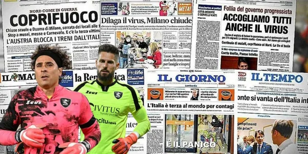 Guillermo Ochoa al lado de Benoit Costil / FOTO X