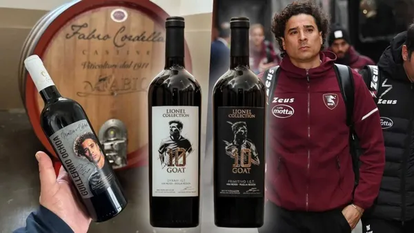 Guillermo Ochoa y vinos de Lionel Messi (Foto: @SoyOchoa)