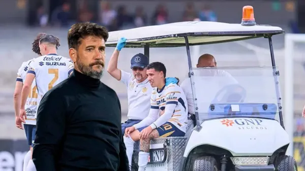 Gustavo Lema y Leo Suárez saliendo lesionado / Foto: TUDN