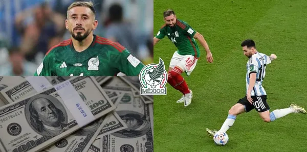 Héctor Herrera el principal culpable del gol de Leo Messi al Tri y los 130 millones que recibe.