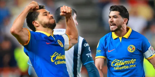 Henry Martín festejando su gol con el América / Foto: Getty Images