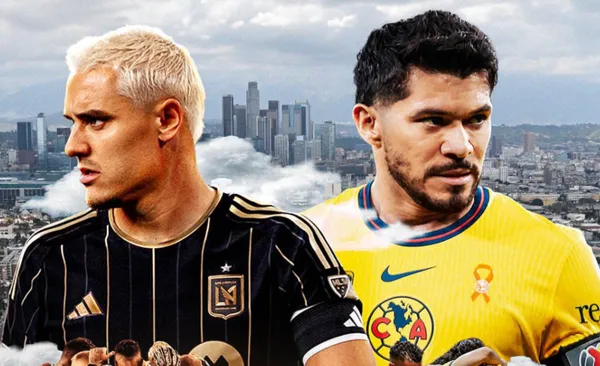 Henry Martin junto con otro jugador de LAFC (Fuente: Club América)