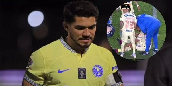 Henry Martín sufrió una dura entrada en el América vs Pumas, su pierna quedó bastante lastimada