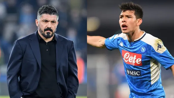 Hirving Lozano anotó un gol en el partido del Nápoli y el Chucky festejó con fuerza para quitarse la bronca con Gennaro Gattuso.