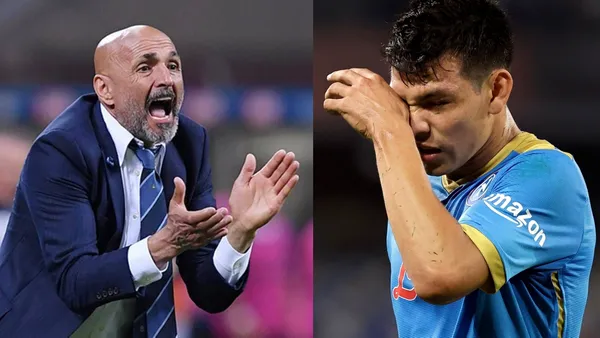 Hirving Lozano pensó que los gritos en la cancha se acabaron con Gattuso, pero Luciano Spalletti lanzó un fuerte reclamo al Chucky