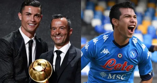 Hirving Lozano tiene minutos en el Napoli recibe una de las mejores noticias por parte del agente de Cristiano Ronaldo.