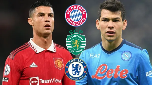 Hirving Lozano y Cristiano Ronaldo podrían compartir cancha después del mundial de Qatar