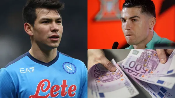 Hirving Lozano y Cristiano Ronaldo podrían jugar juntos en el Napoli, pero la diferencia salarial sería abismal
