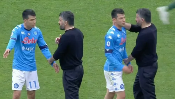 Hirving Lozano y Gennaro Gattuso (Foto: Marca)