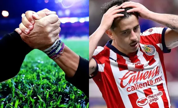 Hombres estrechan su mano, a la derecha, Mozo se toma la cabeza (Fuente: Mexsports y Medio Tiempo)