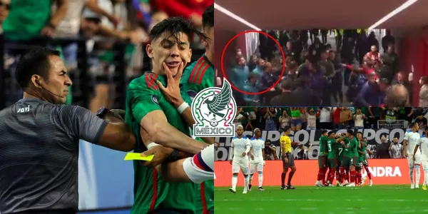 Hubo golpes en el México vs Honduras, golpeó a un jugador hondureño, ahora esta vetado del Tri