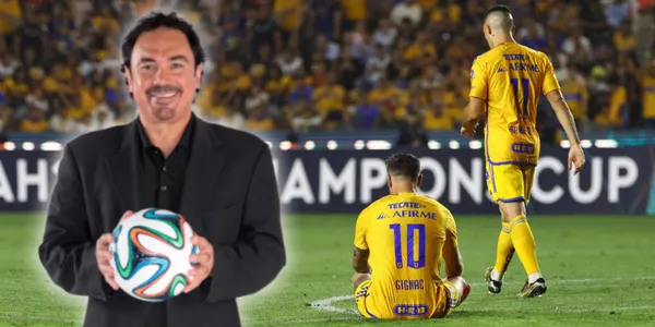 Hugo Sánchez durante una presentación oficial en TV