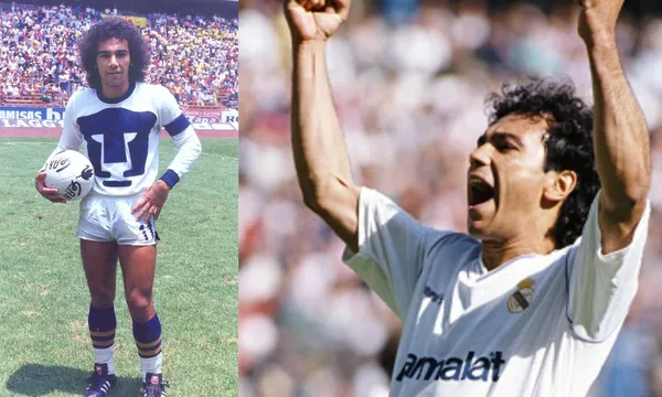 Hugo Sánchez es uno de los jugadores más reconocidos de la historia de México, y sus números resultan sorprendentes todavía hoy. El jugador mexicano fue una gran estrella del Real Madrid, donde marcó goles asombrosos.